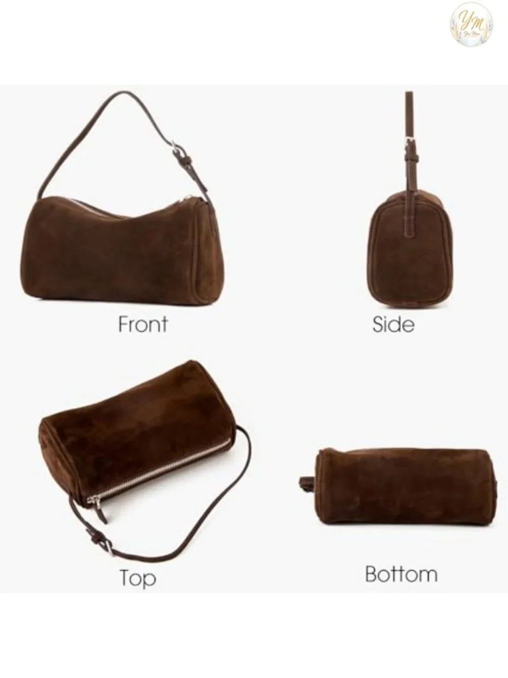 Premium Suede Leather Crossbody Hobo Bag for Women with Adjustable Strap